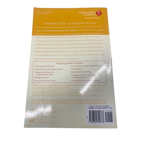 American Heart Association "Meals In Minutes" Cookbook - Picture 3 of 3